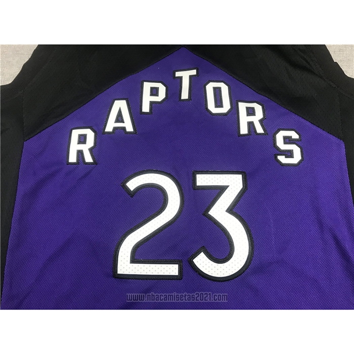 Camiseta Toronto Raptors Fred VanVleet #23 Earned 2020-21 Negro Violeta